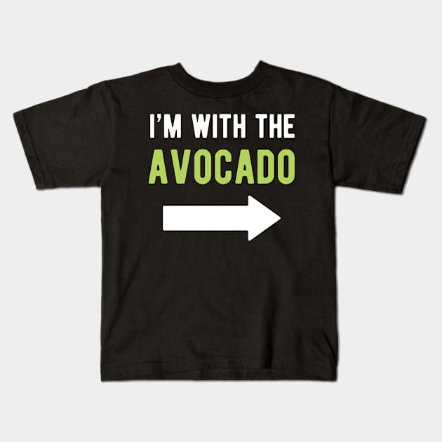 Halloween I'm With The Avocado Funny Matching Part 1 Kids T-Shirt by Hasibit